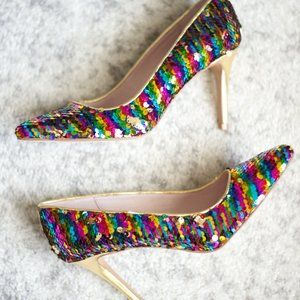Rainbow Sequin Pumps by Chinese Laundry
